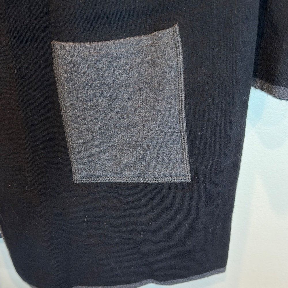 “OST” Black and Gray Women's open front hooded cardigan - Picture 8 of 8